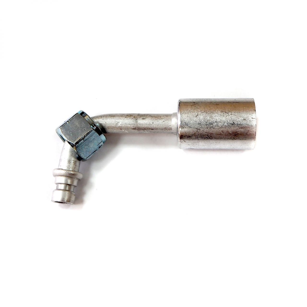 Фитинг O-Ring под шланг 8 мм (№6) угловой с метрической резьбой и обжимной муфтой